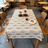 Dining Kitchen Party Decor Simple Design Cotton Linen Rectangle Soft Washable Table Cloth