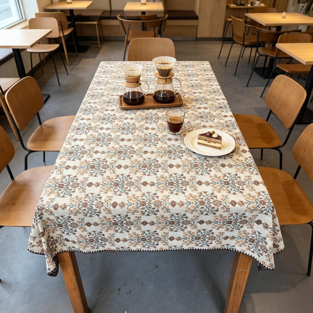 Dining Kitchen Party Decor Simple Design Cotton Linen Rectangle Soft Washable Table Cloth