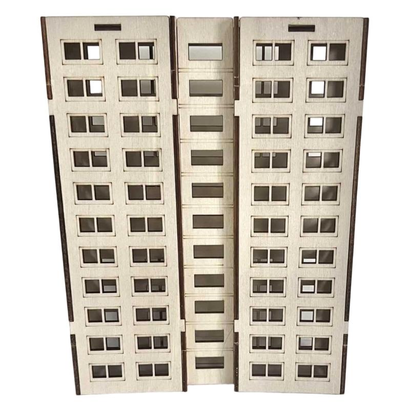 Holz-Wohnungs-Bausatz Outland Realismus-Szene Miniatur-Architekturmodell Zusammengebautes Modell Sandtisch