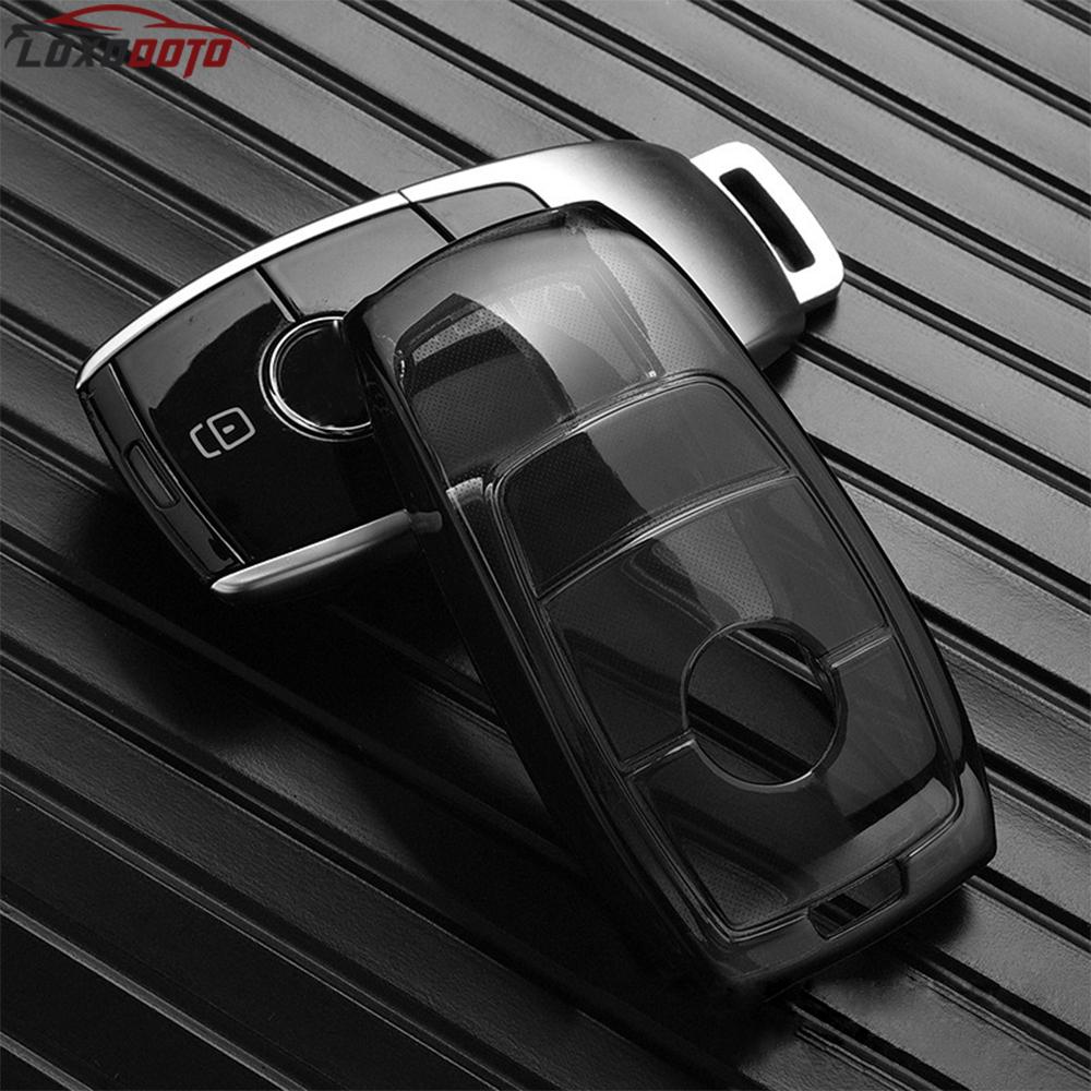TPU Car Key Case Cover Shell Key Holder Caps Keychain For Mercedes CLA GLC GLA GLE AMG A C E S G Class W177 W205 W213 W222 X167