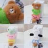 Adorable Plush Bear Animal Keychain Soft Stuffed Toy Cute Car Key Ring Accessory