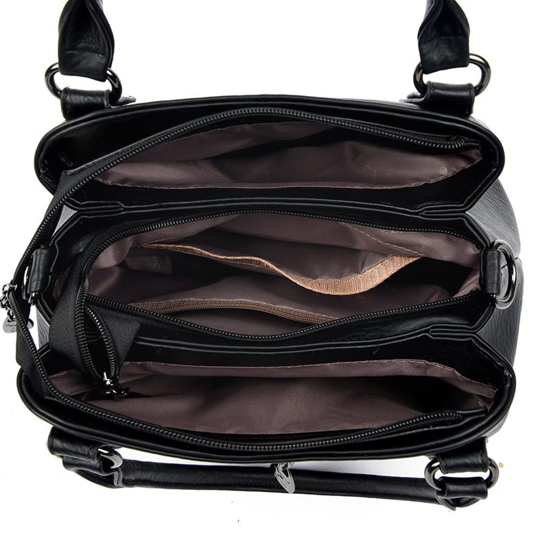 Prosta Torba Tote w Stylu Retro, Torba Crossbody z Wieloma Przegródkami, Codzienna Torba na Ramię Odpowiednia na Co Dzień, na Czas Wolny, do Dojazdów do Pracy