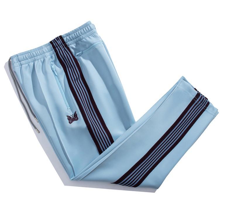 New High Street Fashion Loose Straight Butterfly Sports Pants - Unisex Black & White Striped Casual Trousers