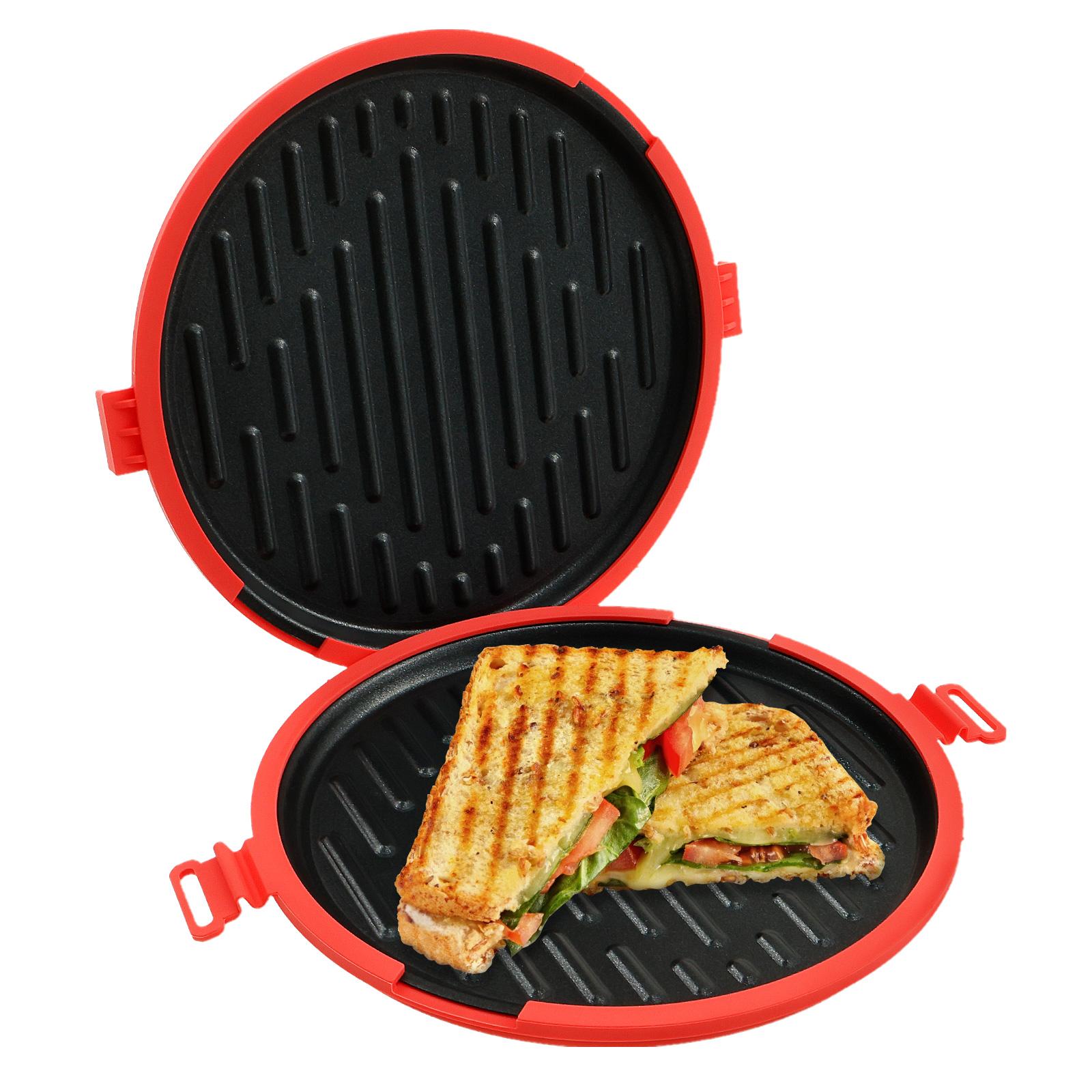 

Форма для выпечки сэндвич-торта, Бытовая электрическая сковорода для завтрака, Полностью автоматическая многофункциональная мини-машина для вафель и печенья красный