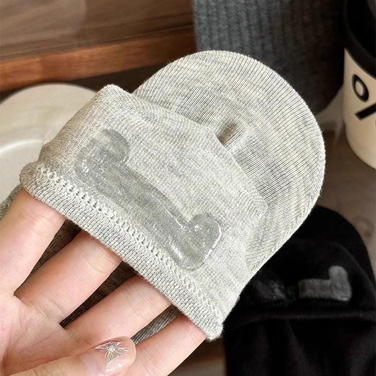 Solid Color Boat Socks Pure Cotton Summer Thin Tide Mesh Breathable Non-Slip Can Not Fall Off With Light Mouth Invisible Socks Children