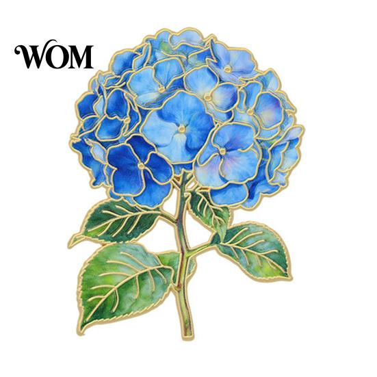 Bright Color Enamel Pin Brooch Pin, Flower Design with Smooth Edges, Lightweight Zinc Alloy Badge for Jackets Scarves Bags Gift