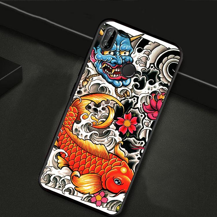 Japanese Koi For Huawei Nova Y61 Y91 Y73 Y72 Y70 Y90 Y60 12s 12i 11i 8i 9 10 SE P40 Lite P30 P60 Pro Case