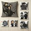 CCreepypasta Horror JJeff the KKiller  Pillow Case Square DoubleSided Sofa Cushion Cover Bedroom Bedside Pillow