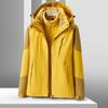 Couple's Ski Jacket Set: Women's 3-in-1 Detachable Liner & Men's Mink Velvet, Windproof & Waterproof for Autumn/Winter.