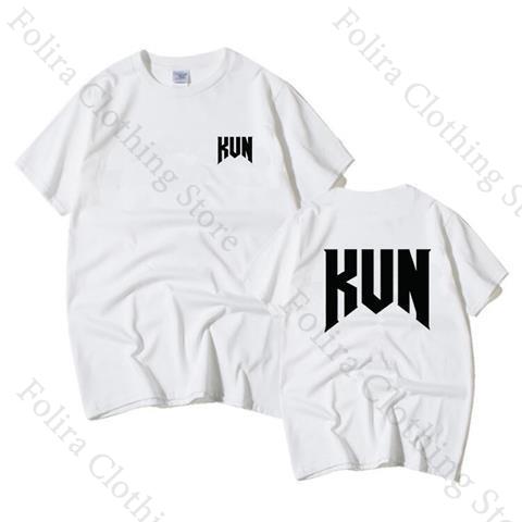 Kun Letter Print Tshirts for Fans Cotton Tshirts for Women Unisex Summer Tops Short Sleeve Tee Casual Top Women Pullovers