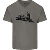 Trains Locomotive Steam Engine Trainspotting Mens V-Neck Cotton T-Shirt