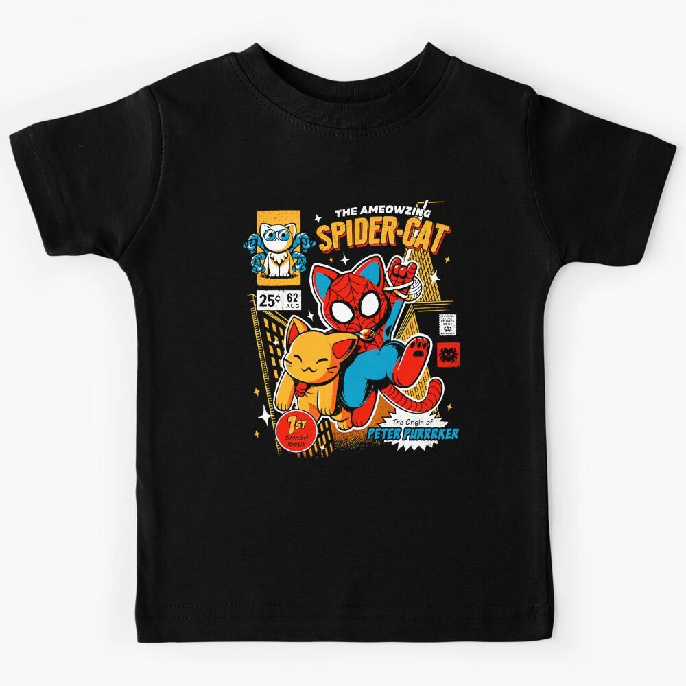 the ameozing spider cat tshirt - spider cat hoodies - spider cat Kids T-Shirt 130