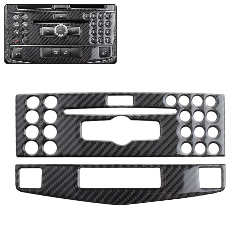 

Центральная консоль автомобиля, кондиционер, CD, крышка панели, накладка для Mercedes Benz C class W204 C200 C260 C300 C180 2007-10, углеродное волокно