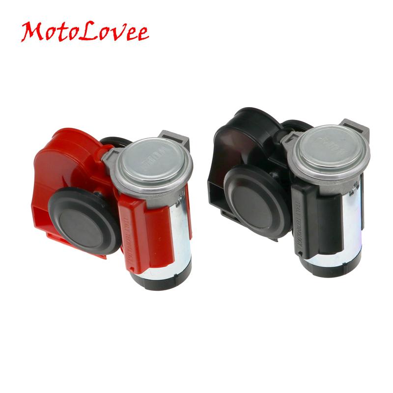 MotoLovee Veículo 12V Buzina de Ar Super Alta Caracóis Buzinas Compactas Para Motocicleta Carro Caminhão Barco RV Peças de Modificação