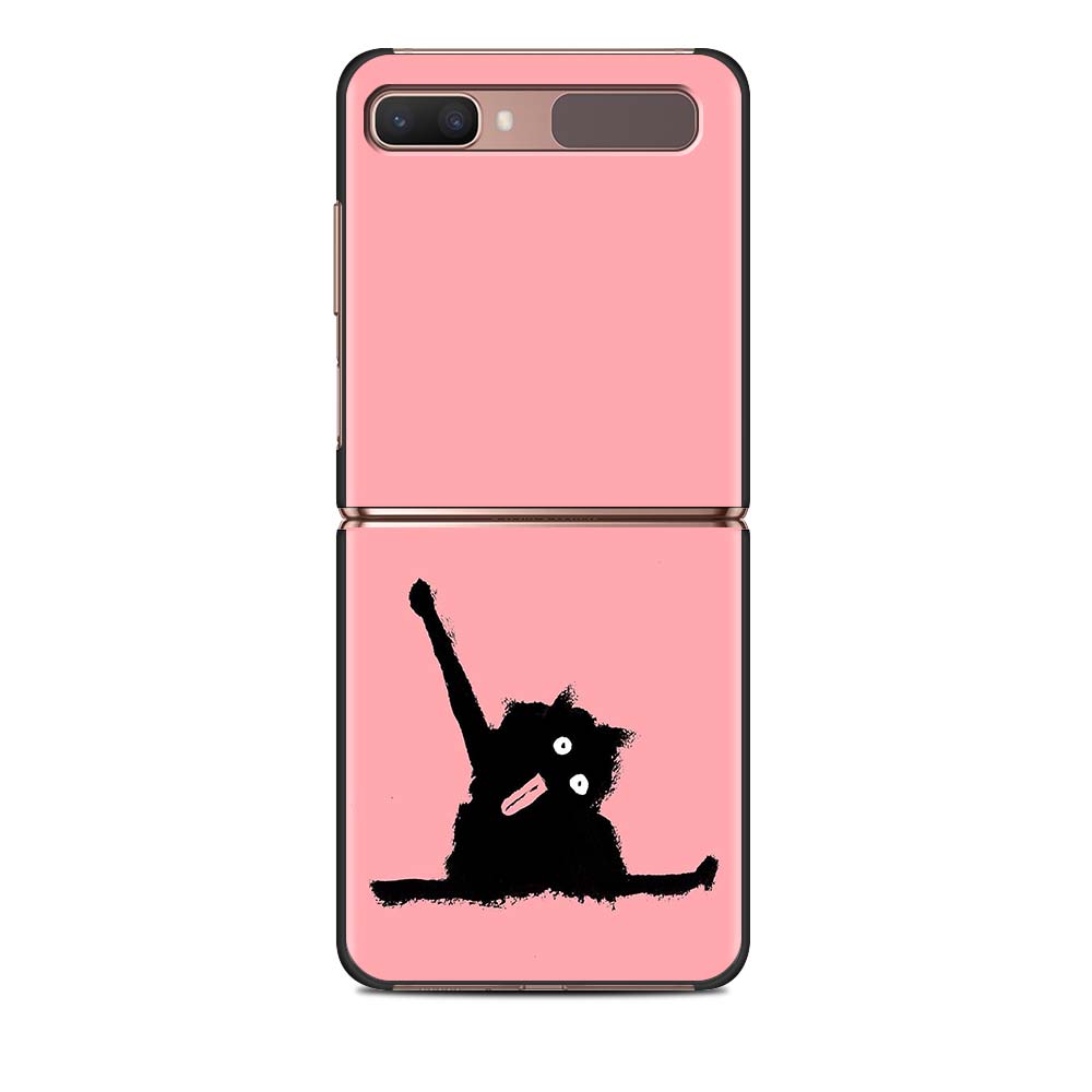

Забавный черный кот милый роскошный складной жесткий чехол для Samsung Z Flip Phone Case для Galaxy Z Flip Z Flip3 5G Back Cover Fundas Samsung Z Flip 4