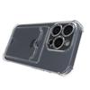 Luxury Soft Transparent Card Holder Bag Case For iPhone 16 17 15 14 13 12 Mini 11 Pro X XR Xs Max 7 8 Plus 16e Shockproof Cover