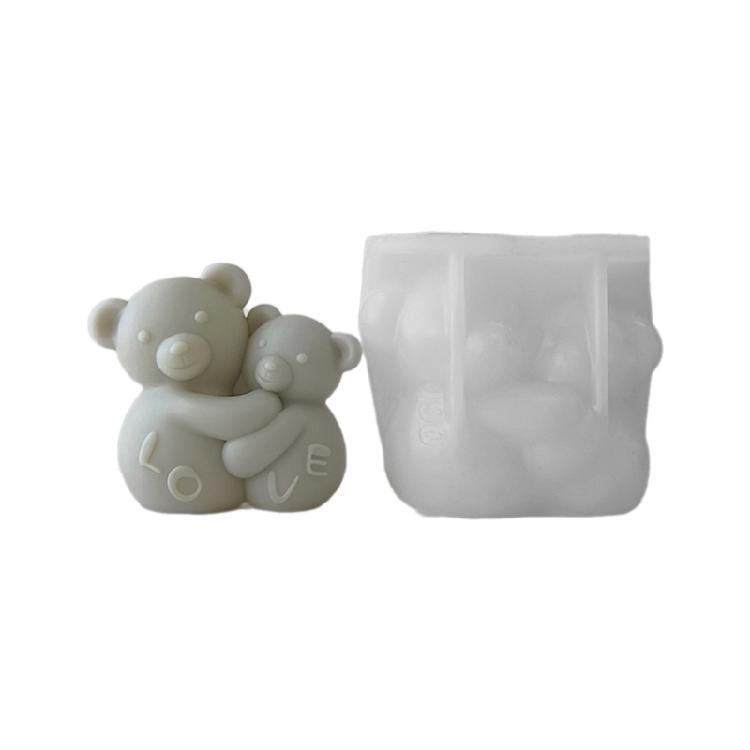 

Hugging Bear Epoxy Resin Mold Nonstick Scented Candle Silicone Mold Easy Clean M