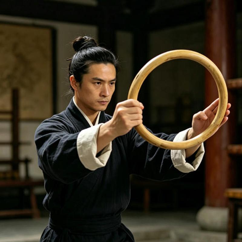 Wing Chun Rattan Ring Traditional Handmade Chinese Martial Art Training Tool for Kung Fu Enthusiasts Daily Wushu Practice