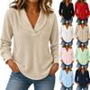 Mode Femme Automne Hiver Tricot Manches Longues Lin Col Mulet Top pour Usage Quotidien
