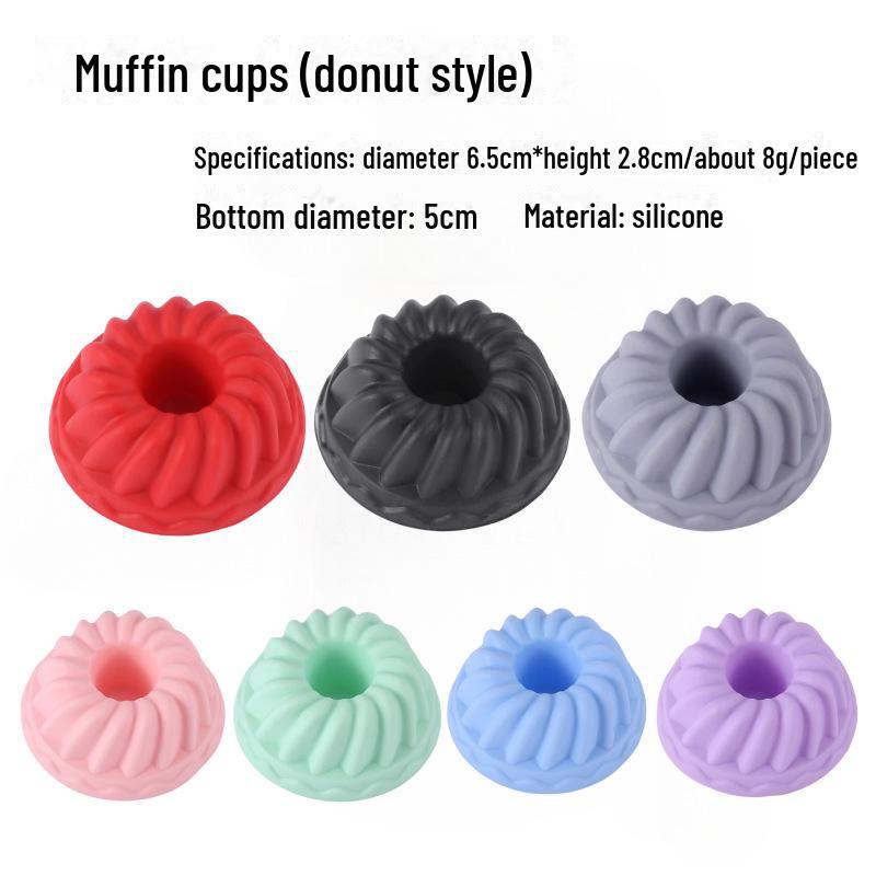 Moule à muffins et à gâteaux en silicone - 8,5 g d'épaisseur, 7 cm de diamètre.