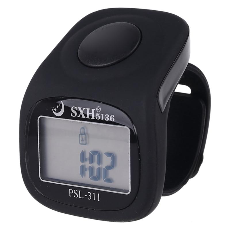 Tally Finger Counter Digital Finger Counter with LED Light Electronic Digital Hand Tally Counter for Muslim Prayer