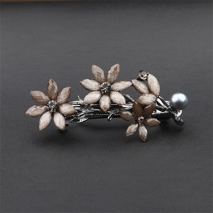 New Korean Colorful Crystal Butterfly Spring Hairpin Zircon Alloy Top Clip Horizontal Clip Elegant Women's Fashion Hair Jewelry