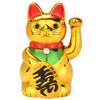Classic Gold Beckoning Waving Lucky Cats Figure Moving Arm Chinese Wealth Fortune Feng Shui Home Hotel Decor Craft