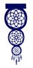 Modern curtain DREAM CATCHER openwork NAVY BLUE 300x150