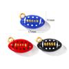 2 Pcs 304 Stainless Steel Sport Charms 18K Gold Plated Multicolor Enamel Football 3D Pendants For DIY Necklace Jewelry Making