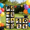4 Pcs 2026 Graduation Balloon Boxes So Pround of You Black Balloon Box with Letters for Class of 2026 Grad Party Supplies