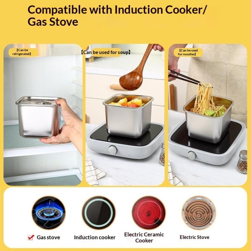 Stainless Steel Tank Box With Cover Kitchen Oil Basin Square Barrel Storage Bottle Seasoning Box Jars And Lids Spice Jars Set