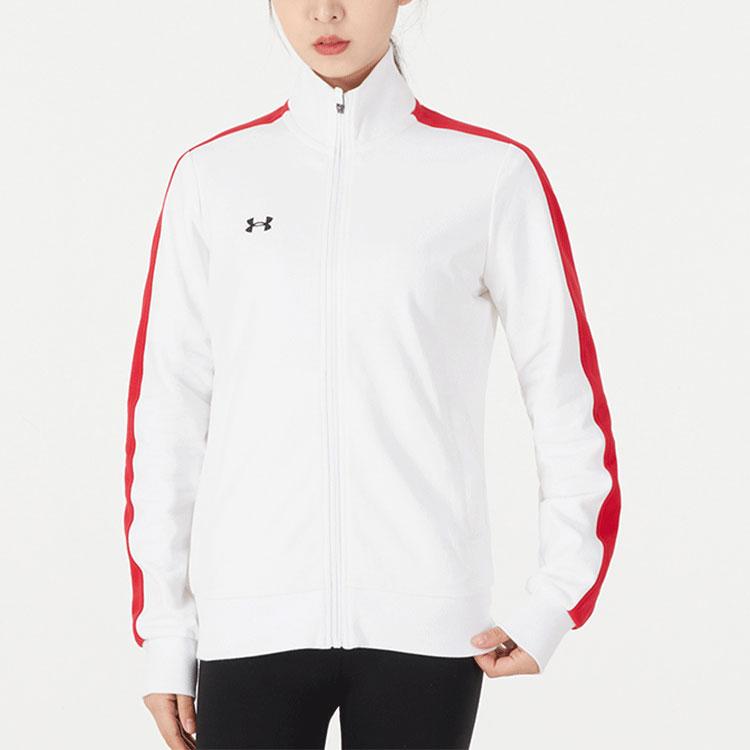 Under Armour Retro Sports Stand Collar Jacket Women Jacket White 21500442-100
