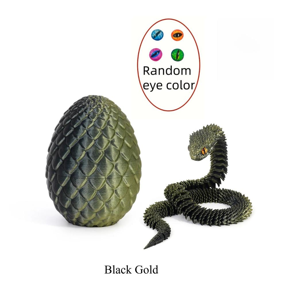 3D Printed Snake Egg and Dragon Egg Toys Fully Articulated Snake Dragon Collection Surprise Simulation Toy Decoration