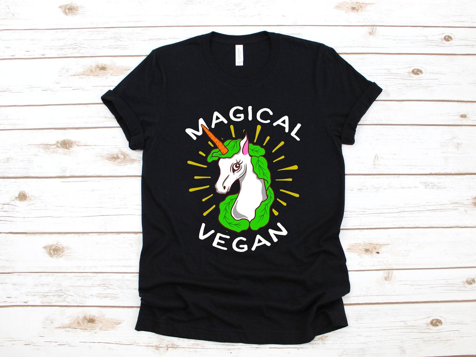 Magical Vegan Shirt, Unicorn Vegan T-Shirt, Cute Vegan Gift, T-Shirt,T-shirt, T-shirt, T-shirt, Tank Top S