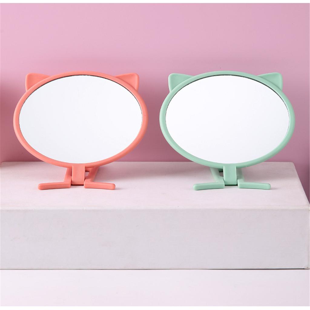 1PC Handheld Makeup Mirror Portable Folding Mirror With Handle Lady Cosmetic Beauty Tool Vanity Make Up Mirror Travel Essentials