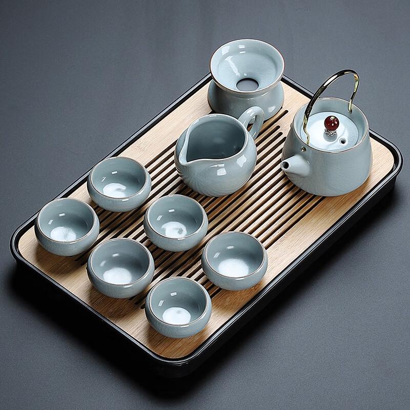 Lainuo Ru Kiln 10-Piece Tea Set