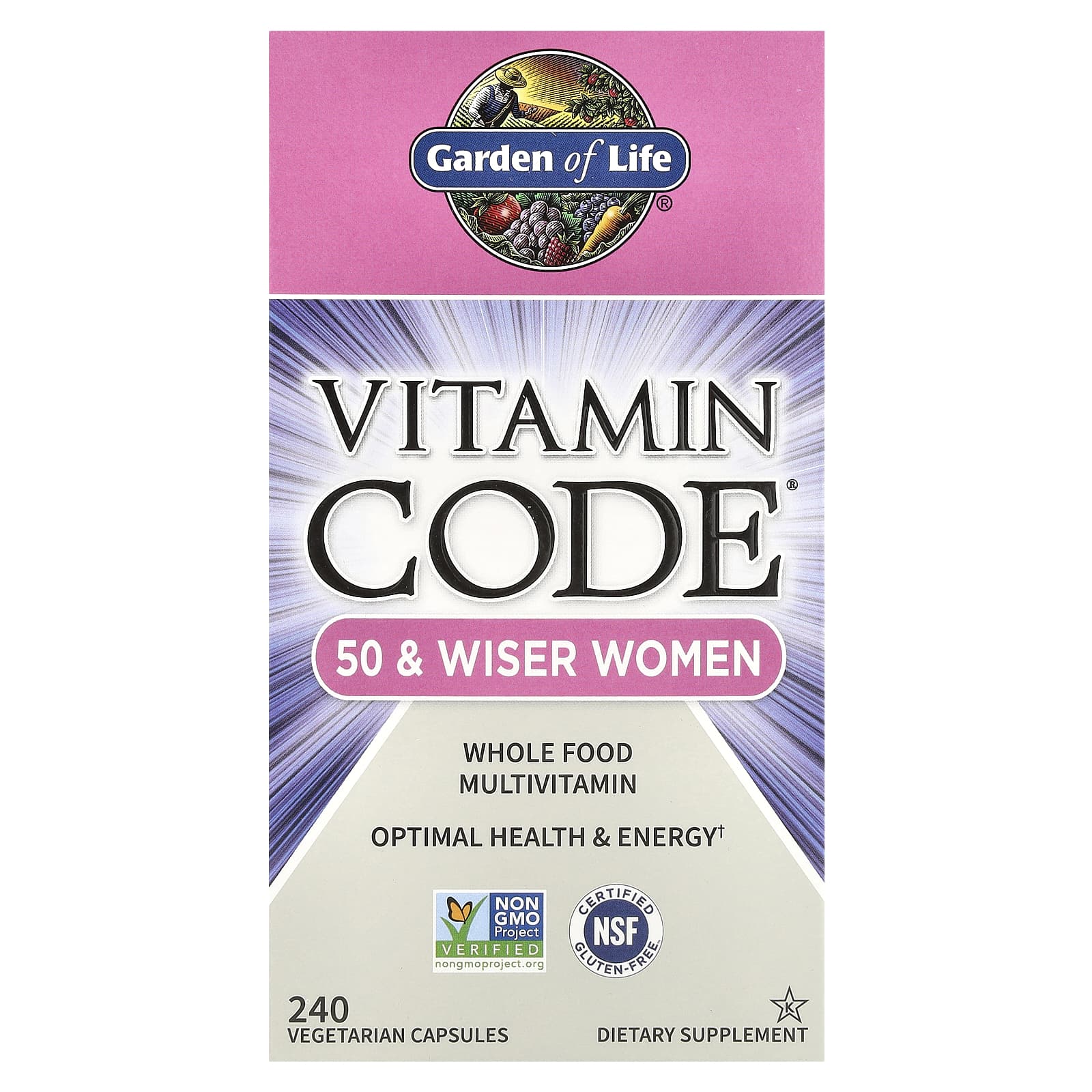 

Vitamin Code®, Women s Whole Food Multivitamin, Age 50+, 240 Veggie Caps