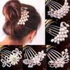 Fashion Flower Design Females Hair Accessories Clip Beautiful Plate Hair Comb Clip Hair Insert