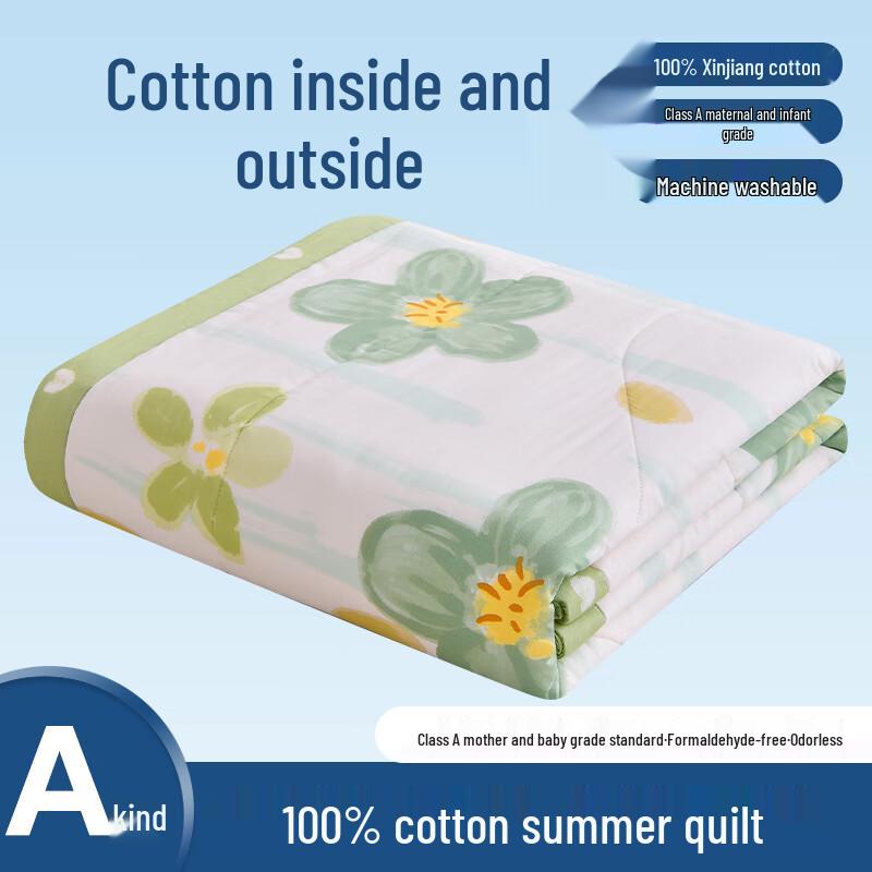 

Zuoyouzhuo 100% Cotton Summer Quilt, 200x230cm