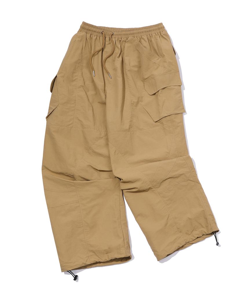 CPGN STUDIO Assassin Wide Nylon Cargo Pants Beige