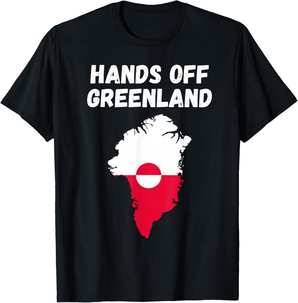 Hands Off Greenland Print T-Shirt S
