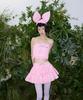 Leobyui Cabbage Tiered Skirt Pink