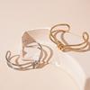 Metallic Double Geometric Knot Open Bracelet Commuter Temperament Jewelry