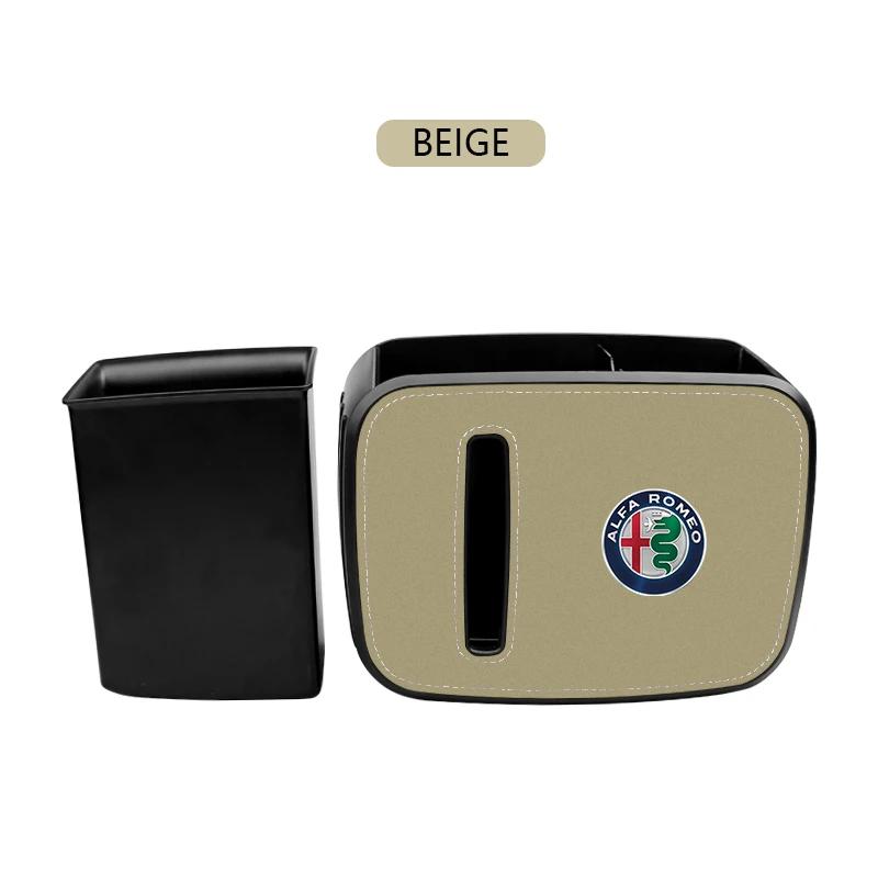 Car Stickers For Alfa Romeo Car Multi-Functional Tissue Box Water Cup Holder Storage Box For Alfa Romeo GT 147 159 156 166 Giuli