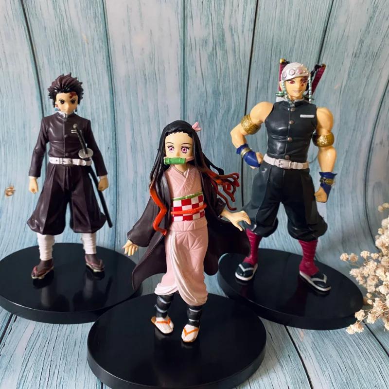 16 Anime Devil Killer Ghostbusters Character Kamado Tanjirou Action Character Agatsuma Zenitsu Nezuko Warrior PVC Model Toys