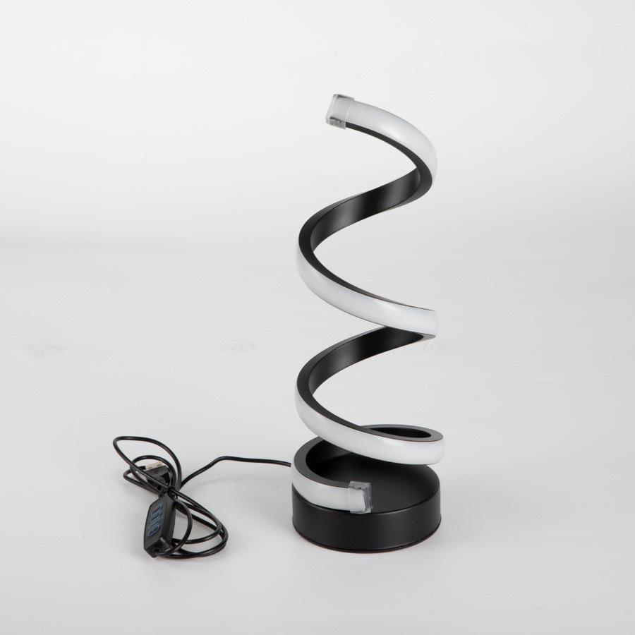 Modern RGB Spiral Table Lamp: 36 Modes, Minimalist Design, USB Plug-in