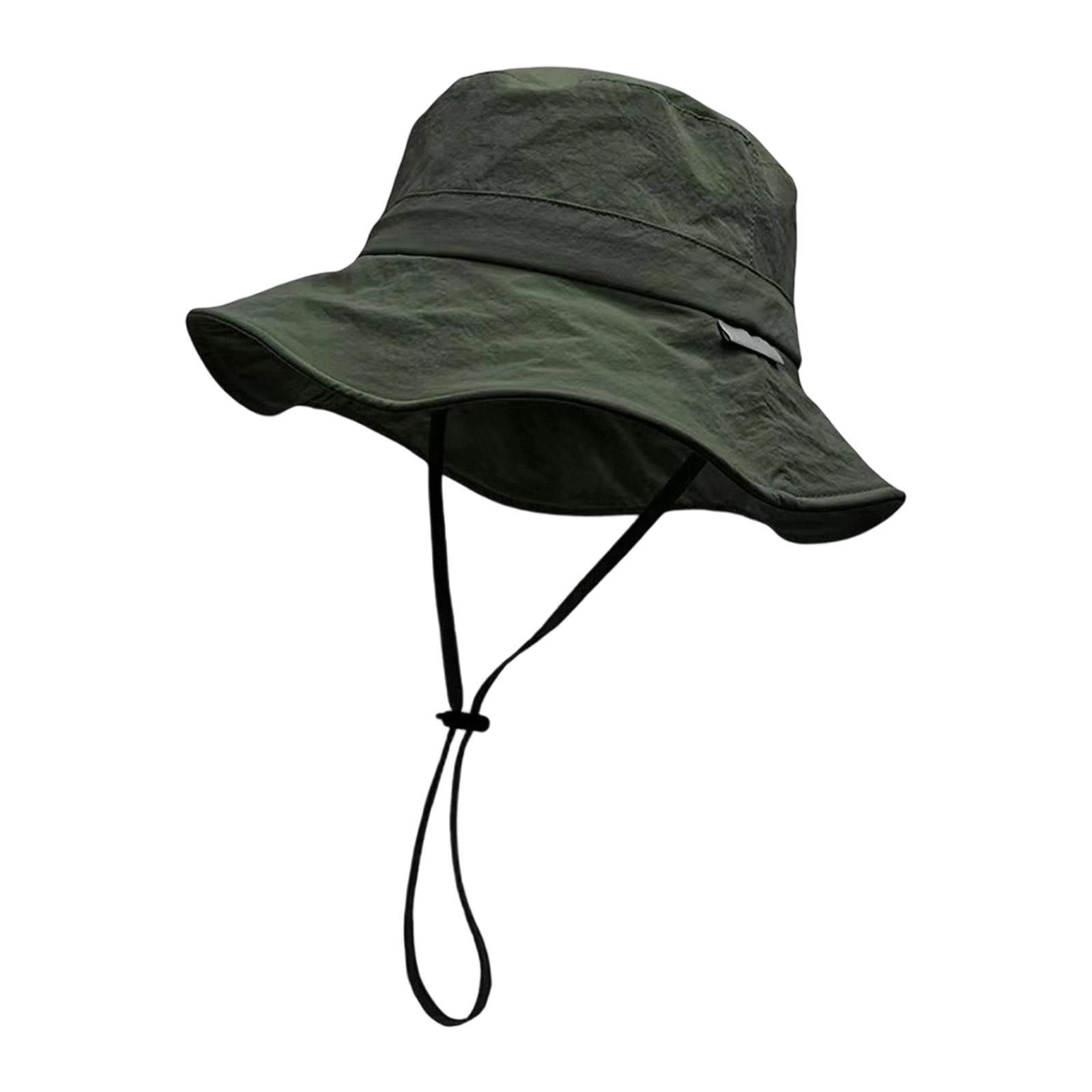 

Wide Brim UV Protective Hat With Ponytail Hole Portable Design Men Women Outdoor Adventures армія зелений колір