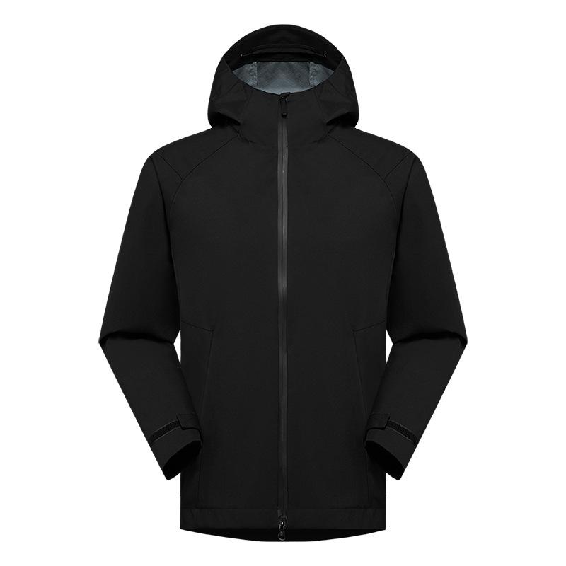 Unisex Lightweight Softshell Windproof Waterproof Hooded Jacket – Breathable Single Layer for Outdoor Activities 4XL