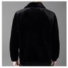 Men's Winter Faux Mink Coat 2025 - Warm, Thickened, Solid Color Lapel for Middle-Aged and Young Business Casual.