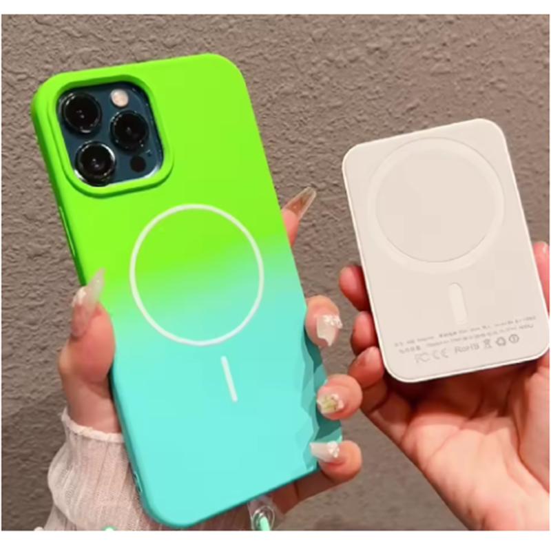 

Мягкий Жидкий Силиконовый Градиентный Цветной Магнитный Чехол Magsafe для 16 15 14 13 12 11 Pro Max Plus Противоударный Чехол со Шнурком iPhone 17 Pro Max зелёный